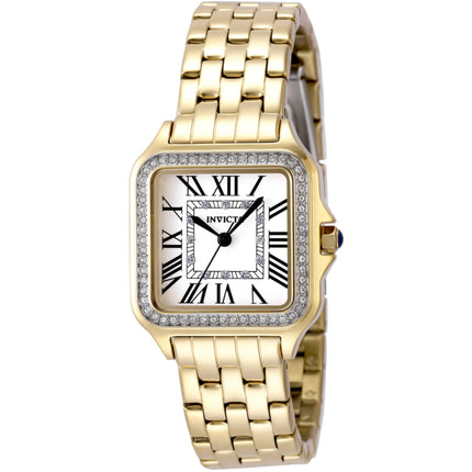 Invicta Women's Watch - Angel Crystal Silver Tone Dial Yellow Gold Bracelet | 48995 ,