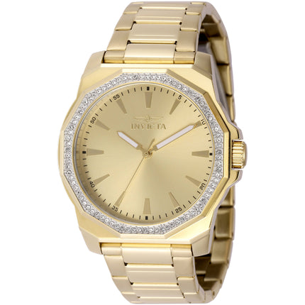 Invicta Men's Watch - Speedway Quartz Crystal Bezel Yellow Gold Bracelet | 49108 ,