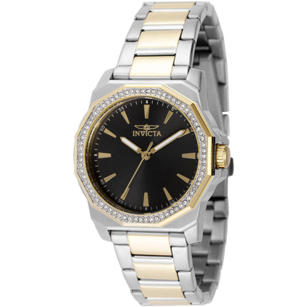Invicta Women's Watch - Speedway Quartz Black Dial Two Tone Bracelet | 49112 ,