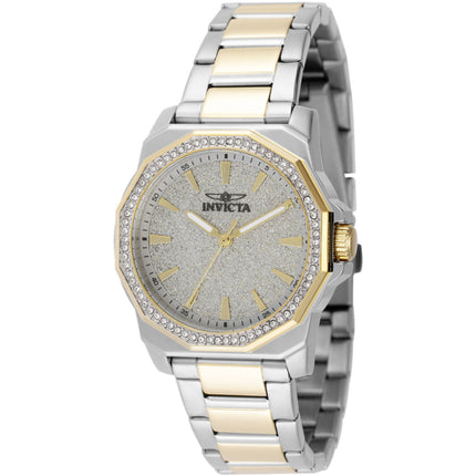 Invicta Women's Watch - Speedway Quartz Silver Tone Glitter Dial Bracelet | 49129 ,