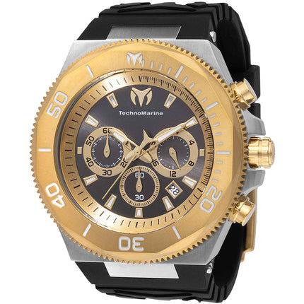 Technomarine Men's Watch - Manta Ocean Chrono Gold Tone and Black Dial | TM-224018 ,
