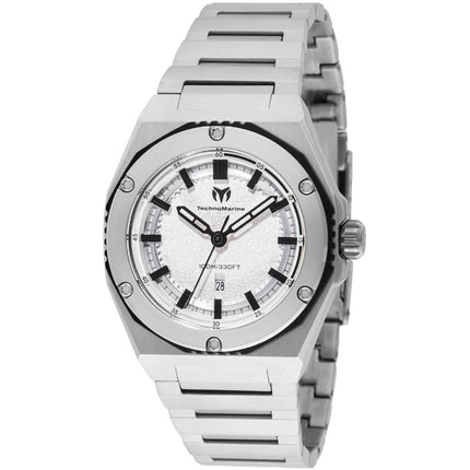 Technomarine Women's Watch - Coral Quartz Silver Tone Dial Steel Bracelet | TM-416043 ,