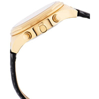 Technomarine Men's Watch - MoonSun Quartz Gold Tone Dial Black Strap | TM-820011 ,