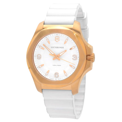 Victorinox Swiss Army Women's Watch - I.N.O.X. V Rose Gold Case White Strap | 241954 ,