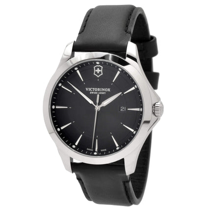 Victorinox Swiss Army Men's Watch - Alliance Silver Tone Case Black Dial | 241904 ,