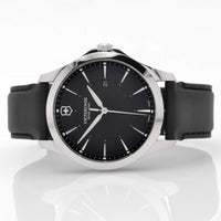 Victorinox Swiss Army Men's Watch - Alliance Silver Tone Case Black Dial | 241904 ,