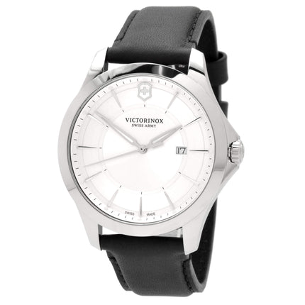 Victorinox Swiss Army Men's Watch - Alliance Silver Tone Dial Black Strap | 241905 ,