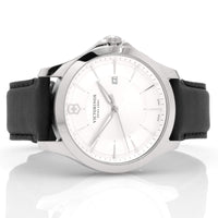 Victorinox Swiss Army Men's Watch - Alliance Silver Tone Dial Black Strap | 241905 ,