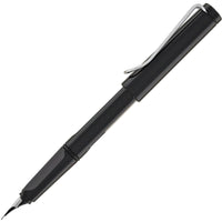 Lamy Fountain Pen - Safari Shiny Black ABS Plastic Barrel Steel Nib, Medium | L19BKMBC ,