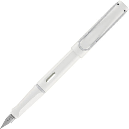 Lamy Fountain Pen - Safari White ABS Plastic Barrel Steel Nib, Medium | L19WEMBC ,