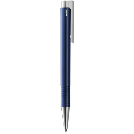 Lamy Ballpoint Pen - Logo M+ Shiny Blue Plastic Barrel with Chrome Trim | L204MBEBC ,