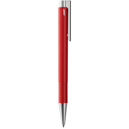 Lamy Ballpoint Pen - Logo M+ Shiny Red Plastic Body with Chrome Plated Trim | L204MRD ,