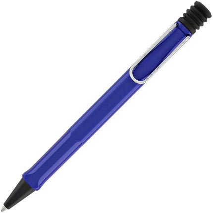 Lamy Ballpoint Pen - Safari Navy Blue Plastic Barrel with Chrome Trim Clip | L214BC ,