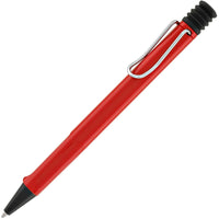 Lamy Ballpoint Pen - Safari Shiny Red Plastic Barrel with Chrome Trim Clip | L216BC ,