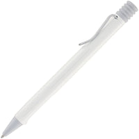 Lamy Ballpoint Pen - Safari Shiny White Plastic Barrel with Chrome Clip | L219WEBC ,