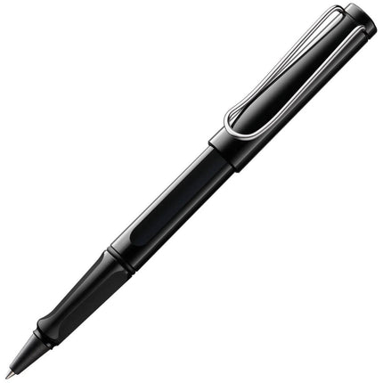Lamy Rollerball Pen - Safari Shiny Black Ergonomic Grip Medium Point | L319BKBC ,