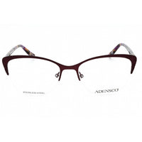 Adensco Women's Eyeglasses - Matte Plum Metal Cat Eye Half Rim Frame | AD 241 0U7I 00 ,