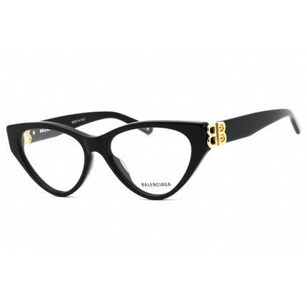 Balenciaga Women's Eyeglasses - Black Acetate Cat Eye Full Rim Frame | BB0172O 001 ,