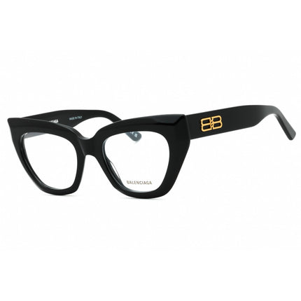 Balenciaga Women's Eyeglasses - Black Acetate Cat Eye Full Rim Frame | BB0238O 001 ,