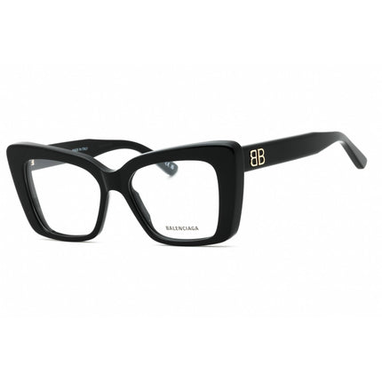 Balenciaga Women's Eyeglasses - Black Acetate Cat Eye Full Rim Frame | BB0297O 001 ,