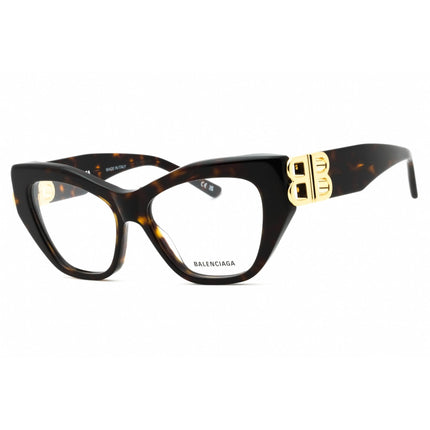 Balenciaga Women's Eyeglasses - Havana Acetate Cat Eye Full Rim Frame | BB0312O 002 ,