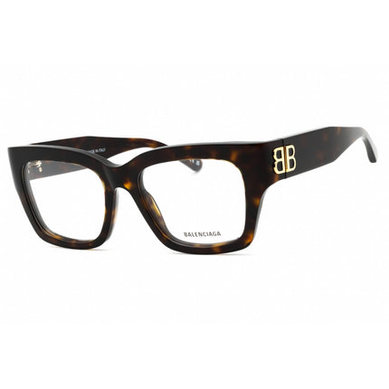 Balenciaga Women's Eyeglasses - Havana Acetate Square Full Rim Frame | BB0325O 007 ,