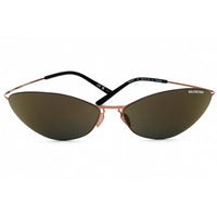 Balenciaga Unisex Sunglasses - Brown Titanium Oval Shape Full Rim Frame | BB0350S 002 ,