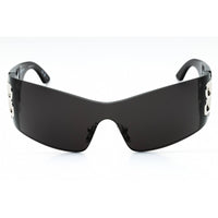Balenciaga Women's Sunglasses - Grey Nylon Shield Shape Rimless Frame | BB0359S 001 ,