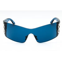 Balenciaga Women's Sunglasses - Blue Nylon Shield Shape Rimless Frame | BB0359S 002 ,