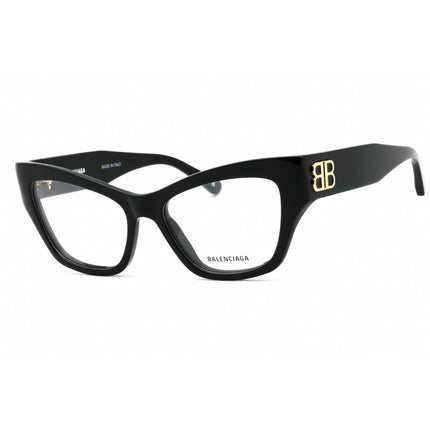 Balenciaga Women's Eyeglasses - Black Acetate Cat Eye Full Rim Frame | BB0362O 001 ,