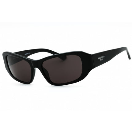 Balenciaga Unisex Sunglasses - Black Acetate Rectangular Full Rim Frame | BB0365S 001 ,
