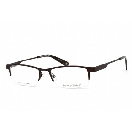 Banana Republic Men's Eyeglasses - Matte Brown Metal Half Rim Frame | BR 102 04IN 00 ,