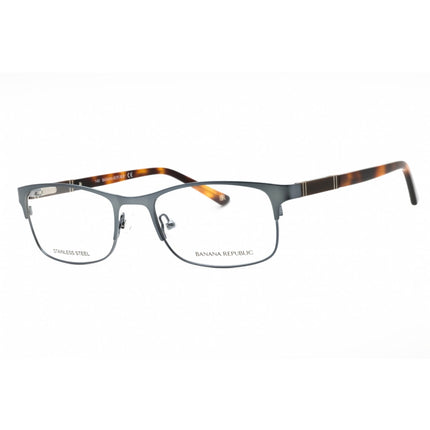 Banana Republic Men's Eyeglasses - Matte Grey Blue Metal Rectangular | ROMAN 08HT 00 ,