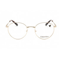 Calvin Klein Unisex Eyeglasses - Gold Metal Round Shape Full Rim Frame | CK22117 717 ,