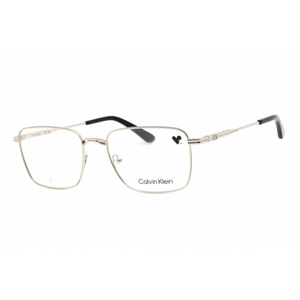 Calvin Klein Men's Eyeglasses - Silver Metal Rectangular Full Rim Frame | CK23104 045 ,