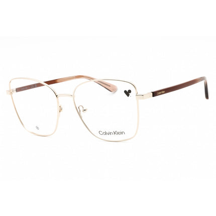 Calvin Klein Women's Eyeglasses - Gold Metal Butterfly Full Rim Frame | CK23128 717 ,