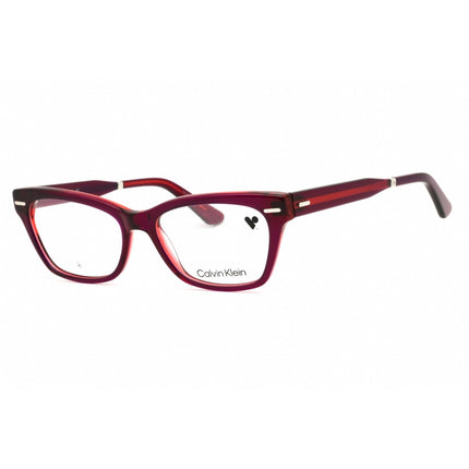 Calvin Klein Women's Eyeglasses - Wine/Rose Acetate Cat Eye Full Rim | CK23512 616 ,