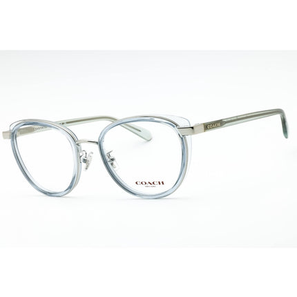 Coach Women's Eyeglasses - Transparent Blue Silver Metal Cat Eye Frame | 0HC5154 9433 ,