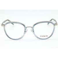 Coach Women's Eyeglasses - Transparent Blue Silver Metal Cat Eye Frame | 0HC5154 9433 ,