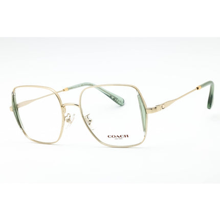 Coach Women's Eyeglasses - Shiny Light Gold Metal Square Full Rim | 0HC5165D 9429 ,
