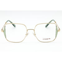Coach Women's Eyeglasses - Shiny Light Gold Metal Square Full Rim | 0HC5165D 9429 ,