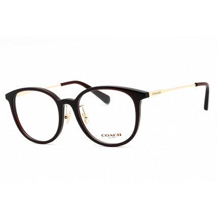 Coach Women's Eyeglasses - Transparent Dark Burgundy Plastic Round | 0HC6160D 5424 ,