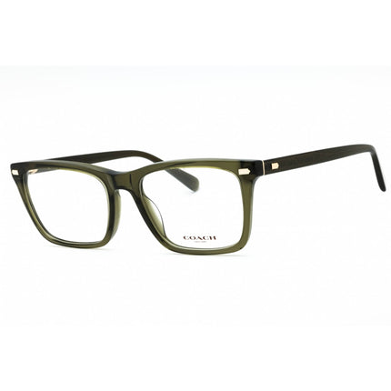 Coach Men's Eyeglasses - Transparent Olive Green Rectangular Frame | 0HC6238U 5818 ,
