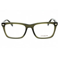 Coach Men's Eyeglasses - Transparent Olive Green Rectangular Frame | 0HC6238U 5818 ,