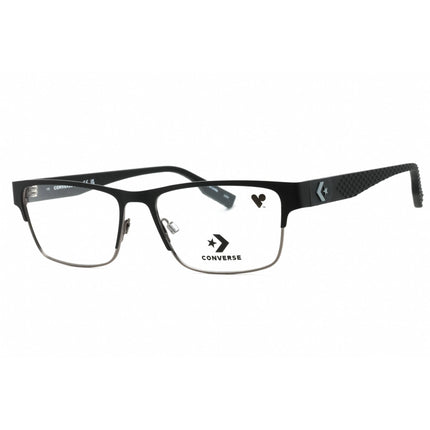 Converse Men's Eyeglasses - Matte Black Metal Rectangular Full Rim Frame | CV3008 001 ,