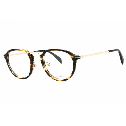 David Beckham Men's Eyeglasses - Brown Horn Plastic Round Full Rim | DB 1014 0HQZ 00 ,