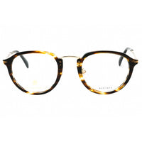 David Beckham Men's Eyeglasses - Brown Horn Plastic Round Full Rim | DB 1014 0HQZ 00 ,
