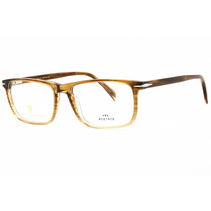 David Beckham Men's Eyeglasses - Striped Brown Beige 57mm Frame | DB 1019 02ZR 00 ,