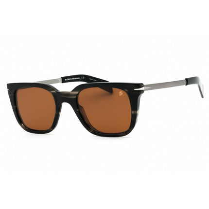 David Beckham Men's Sunglasses - Ruthenium Grey Horn Full Rim | DB 7047/S 0POH 70 ,