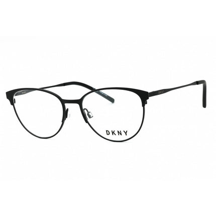 Dkny Women's Eyeglasses - Black Metal Oval Full Rim Frame Clear Demo Lens | DK1030 001 ,